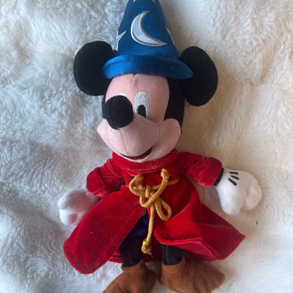 Disney Fantasia 2000 Sorcerer Mickey Plush - Red, Blue, Black, Brown